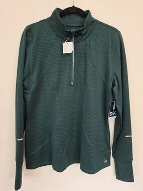DSG Women's Dark Green Run Half-Zip Thermal